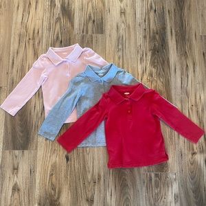 Toddler Girls Long Sleeved Polo Shirt (3 for 1 price!)